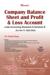  Buy Company Balance Sheet and Profit & Loss Account under Accounting Standards & Schedule III (for the F. Y. 2022-2023)